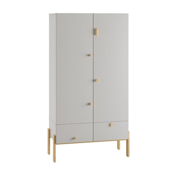 Comodă de copii gri deschis joasă 100x25 cm Cube - Pinio-image-4