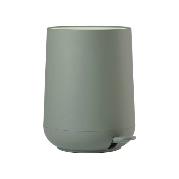 Coș de gunoi verde închis cu pedală din plastic 5 l Nova – Zone