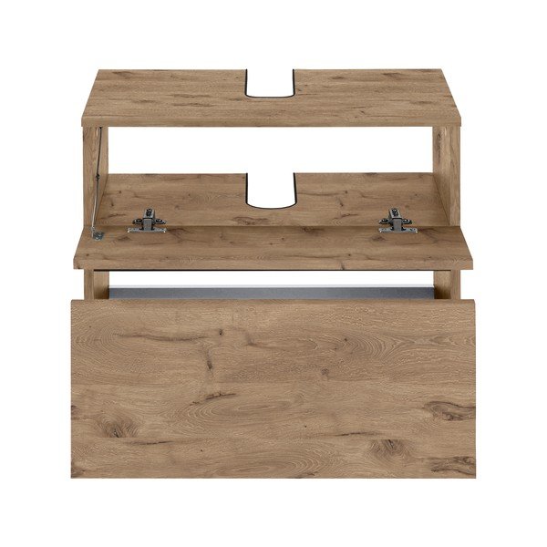 Dulap sub chiuvetă în culoare naturală cu aspect de lemn de stejar 60x55 cm Wisla – Støraa-image-3