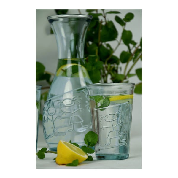 Pahar din sticlă reciclată Ego Dekor Afrodita, 300 ml, albastru-image-1