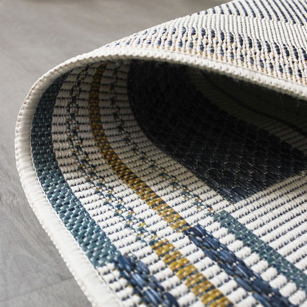 Covor pentru exterior și interior galben/albastru 80x230 cm Rosco Geo – Flair Rugs-image-2