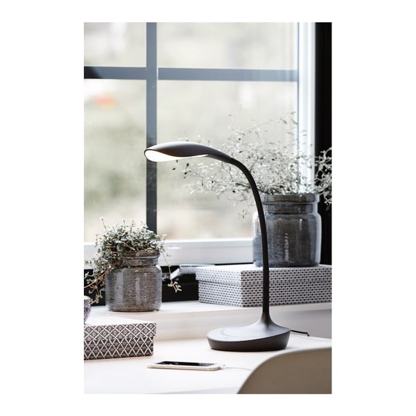 Veioză cu USB Markslöjd Swan, negru-image-2