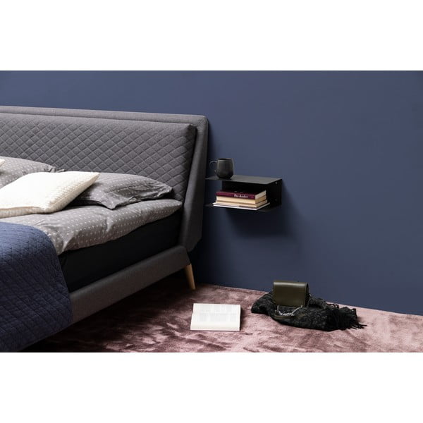 Raft dublu de perete din metal Actona Joliet, lățime 35 cm, negru-image-1