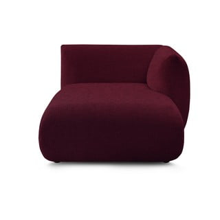 Șezlong burgundy cu tapițerie din catifea reiată Lecomte – Bobochic Paris