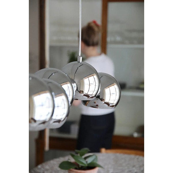 Lustră argintie din metal cu abajur din metal Cupolo – Markslöjd-image-2