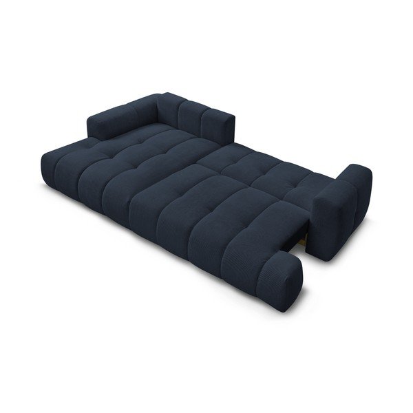 Colțar albastru închis extensibil/cu spațiu de depozitare (cu colț pe partea stângă/cu șezlong) Fuji – Bobochic Paris-image-4