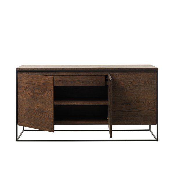 Comodă cu detalii cu aspect de lemn de stejar Unique Furniture Rivoli-image-2