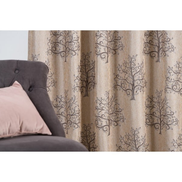 Draperie maro-bej 140x260 cm Erinn – Mendola Fabrics-image-2