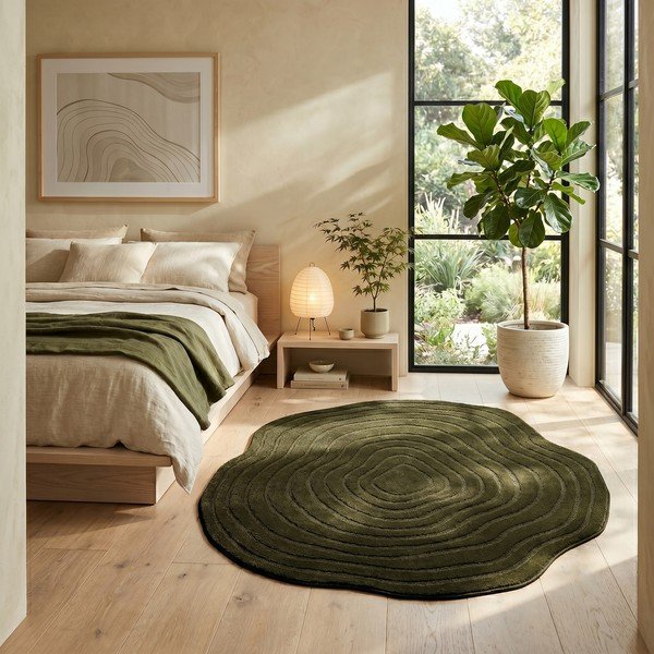Covor verde închis 160x230 cm Pebble – ESTE-image-1
