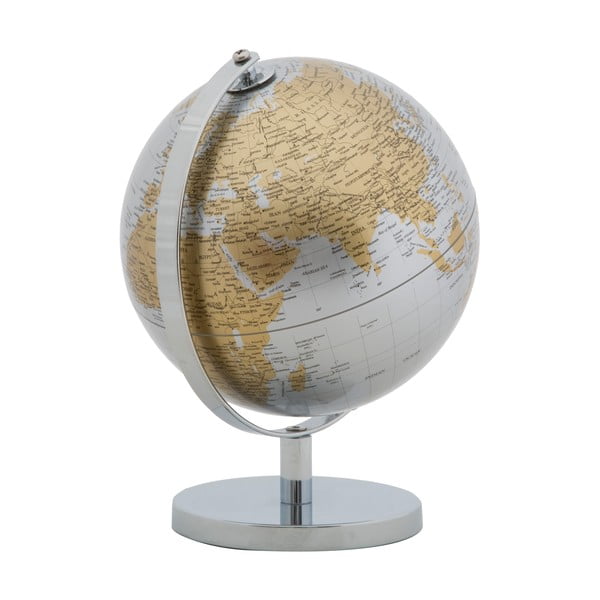 Decorațiune pentru masă Mauro Ferretti Globe, înălțime 28 cm, argintiu-auriu-image-1
