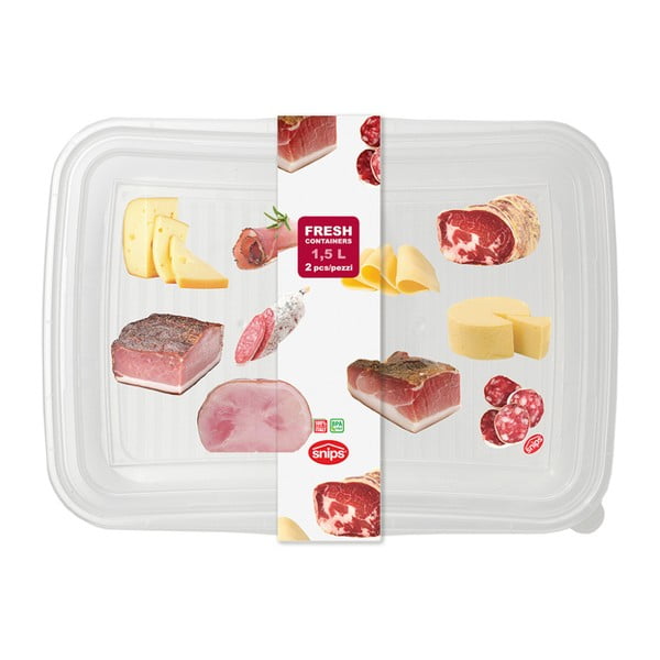 Set 2 caserole pentru mâncare Snips Classic, 1,5l-image-1