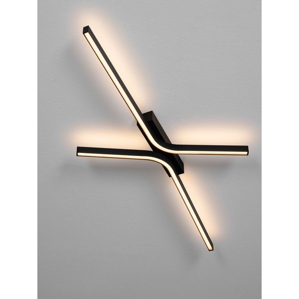 Plafonieră negru-mat LED cu intensitate reglabilă din aluminiu 50x100 cm Akro – Nova Luce-image-1