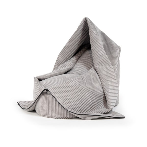 Fotoliu puf pentru copii maro închis cu tapițerie din catifea reiată Cocoon 100 – SLOWDOWN-image-3