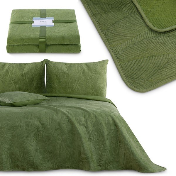 Cuvertură verde pentru pat dublu 240x260 cm Palsha – AmeliaHome-image-3