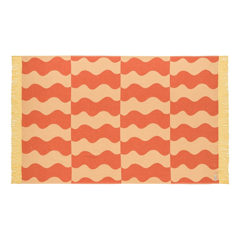 Prosop de plajă galben/portocaliu din bumbac 100x160 cm Nuno – noo.ma
