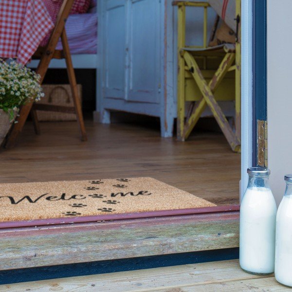 Covoraș de intrare din fibre de nucă de cocos 60x90 cm Welcome Paws – Artsy Doormats-image-3