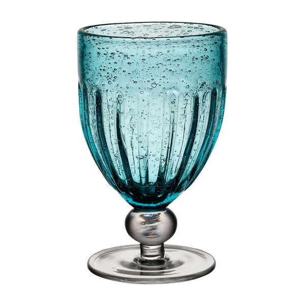 Pahar din sticlă cu picior Côté Table Saba, albastru