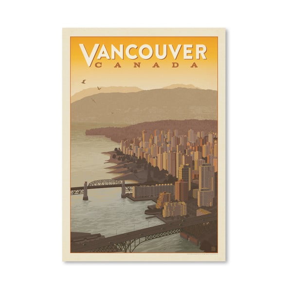 Poster Americanflat Vancouver Skyline, 42 x 30 cm
