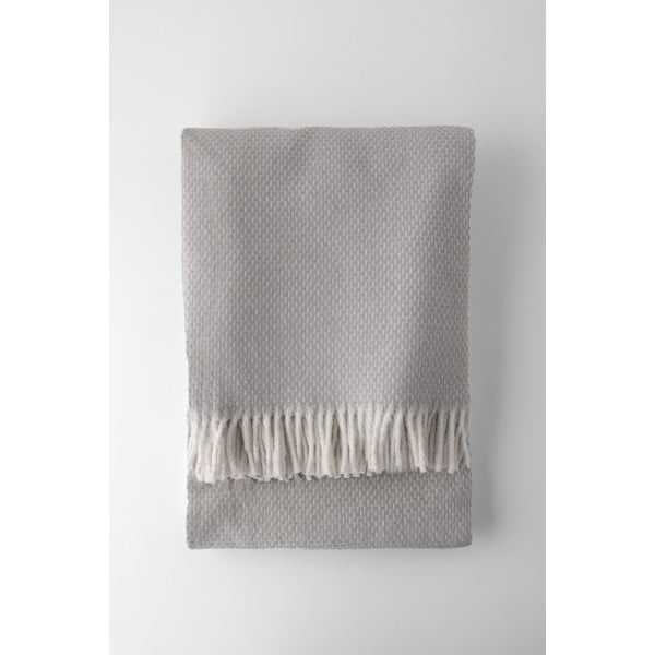 Pled din amestec de bumbac Euromant Zen, gri, 140 x 180 cm