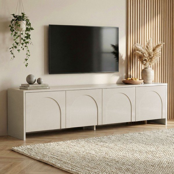 Comodă TV crem 180x45x32 cm Aurelia – Kalune Design-image-1