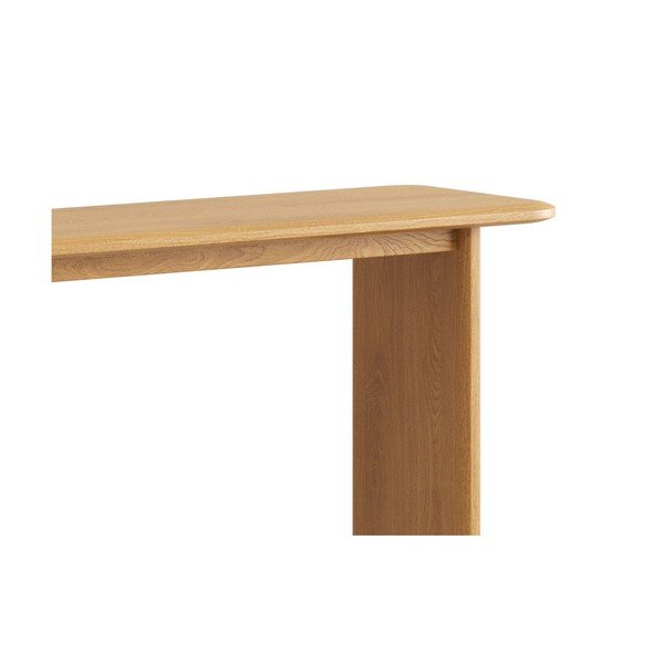 Masă consolă în culoare naturală din lemn de stejar 40x120 cm Charlotte – Micadoni -image-3