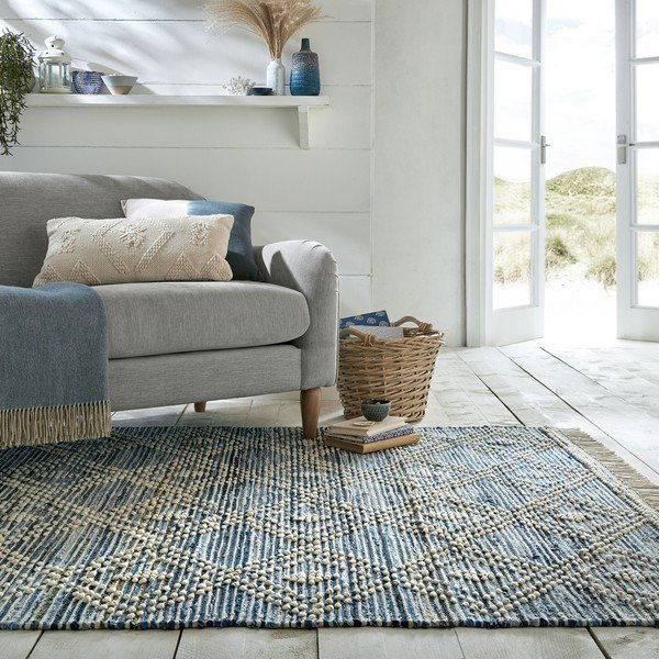 Covor din bumbac Flair Rugs Lissie, 120 x 170 cm, albastru-image-4