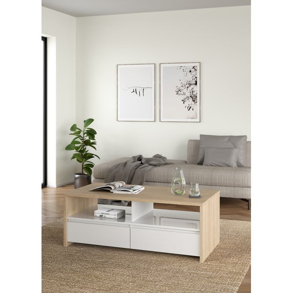 Măsuță de cafea albă-în culoare naturală 60x120 cm Next – Tvilum-image-1