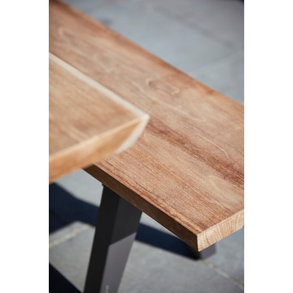 Bancă de grădină neagră/în culoare naturală Pure – Diphano-image-3