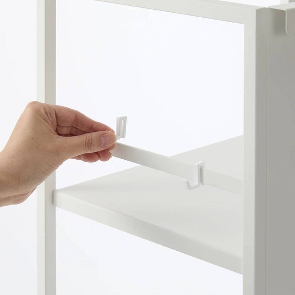 Etajeră pe roți albă din metal 42x84,5x32 cm Tower – YAMAZAKI-image-4