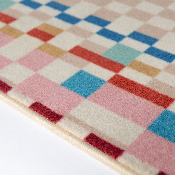 Covor din amestesc de lână 180x230 cm Checkered Border – Flair Rugs-image-4