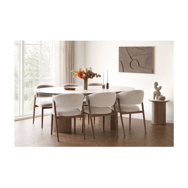 Măsuță auxiliară rotundă cu blat ceramic ø 45 cm Delphi – House Nordic-image-2