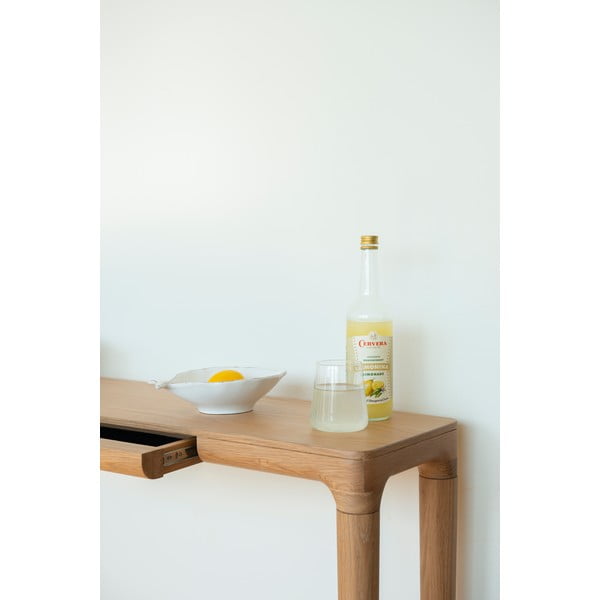 Masă consolă în culoare naturală din lemn masiv de stejar 12x110 cm Heart'n'Soul – UMAGE-image-4