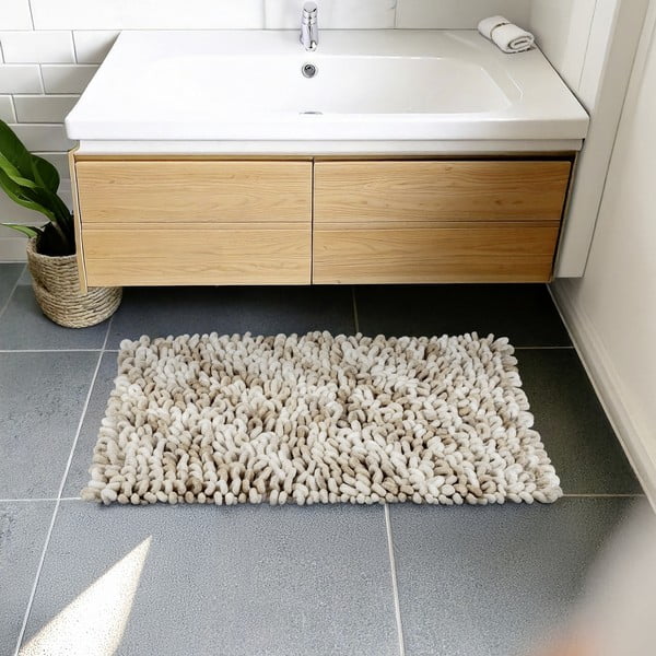 Covoraș de baie bej din material textil 60x90 cm Lerici – Wenko-image-1