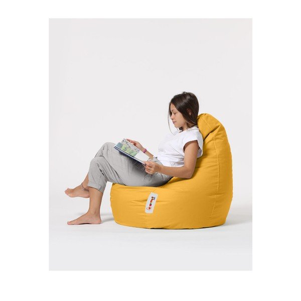 Fotoliu bean bag galben Drop – Floriane Garden-image-3