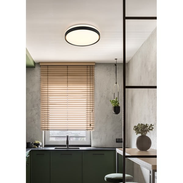 Plafonieră neagră-albă LED ø 47 cm Spacy – Reality-image-1