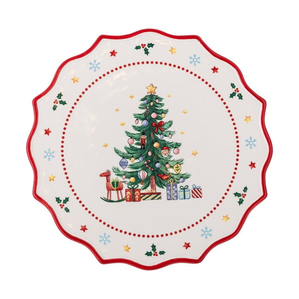 Platou etajat din ceramică  cu model de Crăciun Naive – Bloomingville-image-2