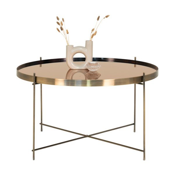 Măsuță de cafea rotundă aurie ø 70 cm Venezia - House Nordic-image-1