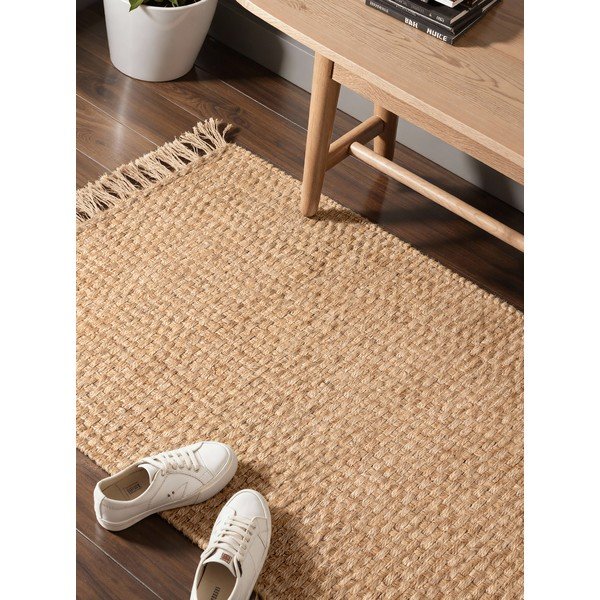 Covor tip traversă în culoare naturală țesut manual din iută 80x200 cm Fjord – Hanse Home-image-2