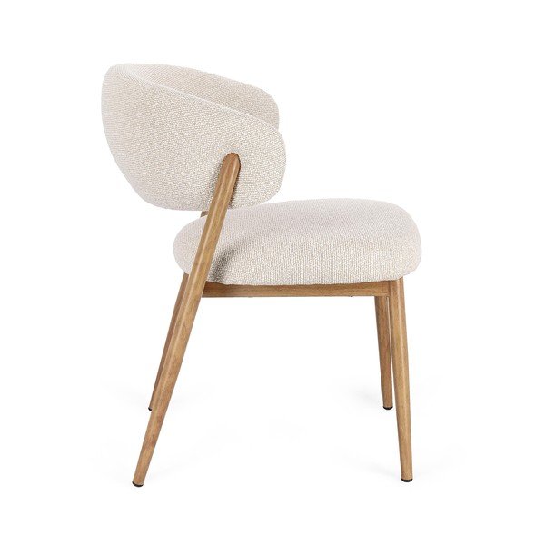 Scaun de dining în culoare naturală tapițat Cassandra – Bizzotto-image-2