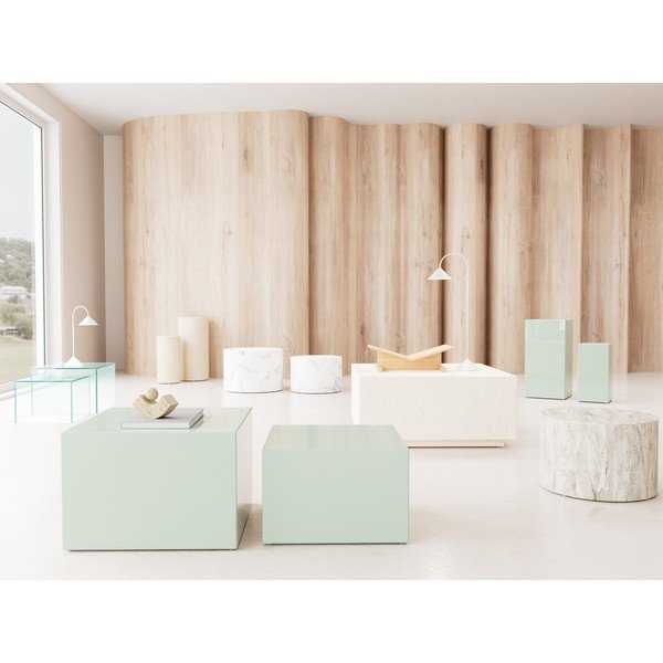 Măsuțe de cafea 2 buc. din sticlă 50x50 cm Dice – Actona-image-1