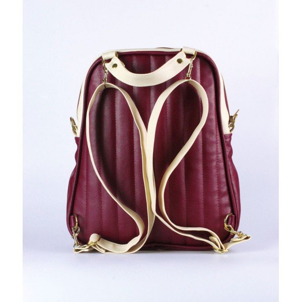 Rucsac Mum-ray Egg Beige&Wine-image-1