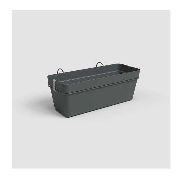 Jardinieră din plastic reciclat de agățat / de perete/cu sistem de auto-irigare 50 cm Capri – Artevasi-image-1