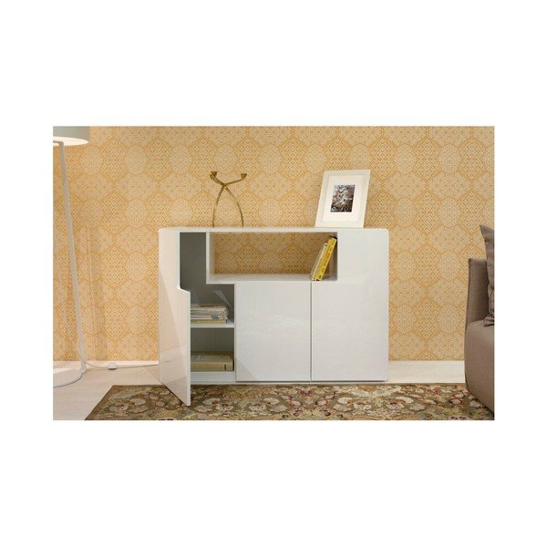 Comodă TemaHome Jade, alb lucios-image-4