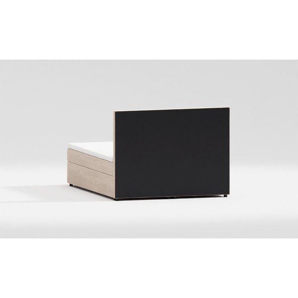 Pat boxspring bej cu spațiu de depozitare 200x200 cm Flip – Ropez-image-4