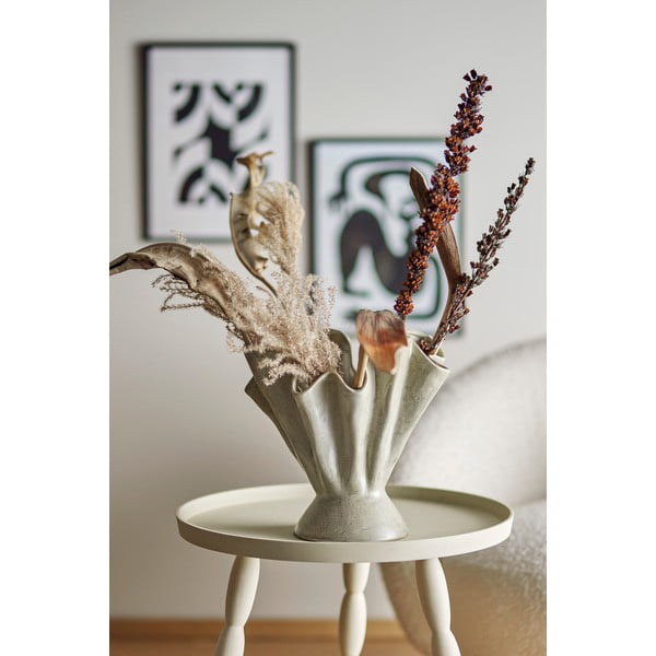 Vază bej din gresie handmade Plier – Bloomingville-image-1