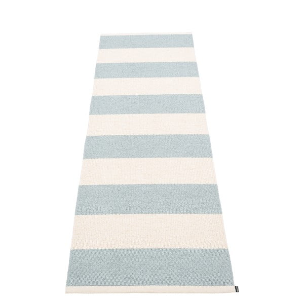 Covor tip traversă pentru interior și exterior albastru deschis/crem 70x225 cm Bob Blue Fog – Pappelina
