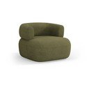 Fotoliu verde cu tapițerie din stofă bouclé Jenny – Micadoni Home