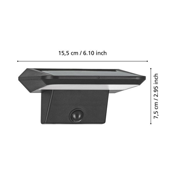 Corp de iluminat pentru exterior LED de perete solar (înălțime 7,5 cm) PORRASSA – EGLO-image-2