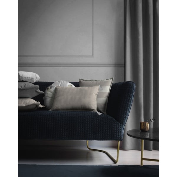 Pernă cu husă din catifea Velvet Atelier Borlas, 50 x 35 cm, gri-image-1