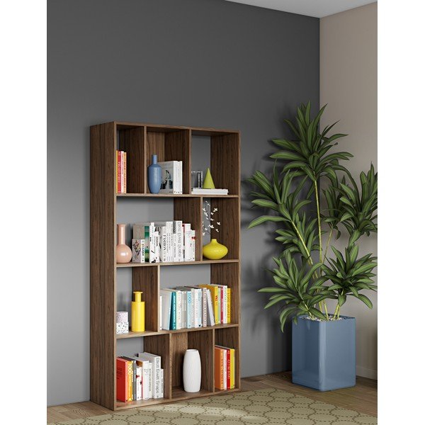 Bibliotecă TemaHome Toronto, decor lemn de nuc-image-1